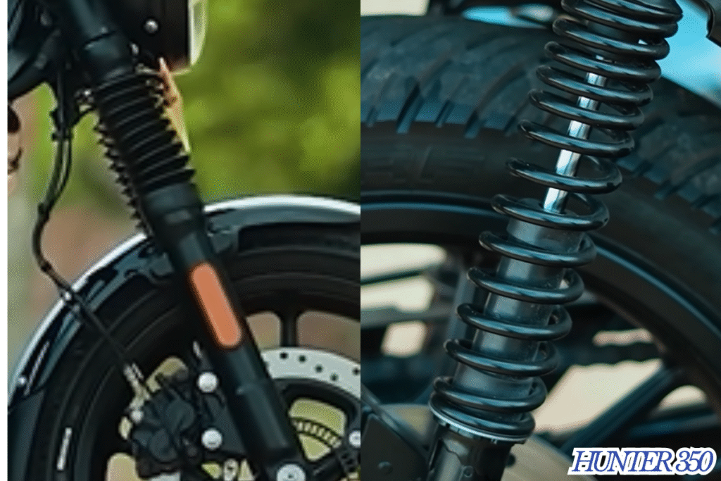 Royal Enfield hunter 350 Front and rear Suspension