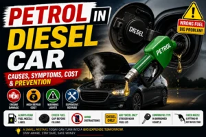pouring petrol in a diesel tank