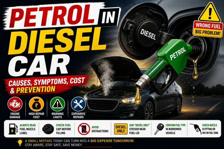 pouring petrol in a diesel tank